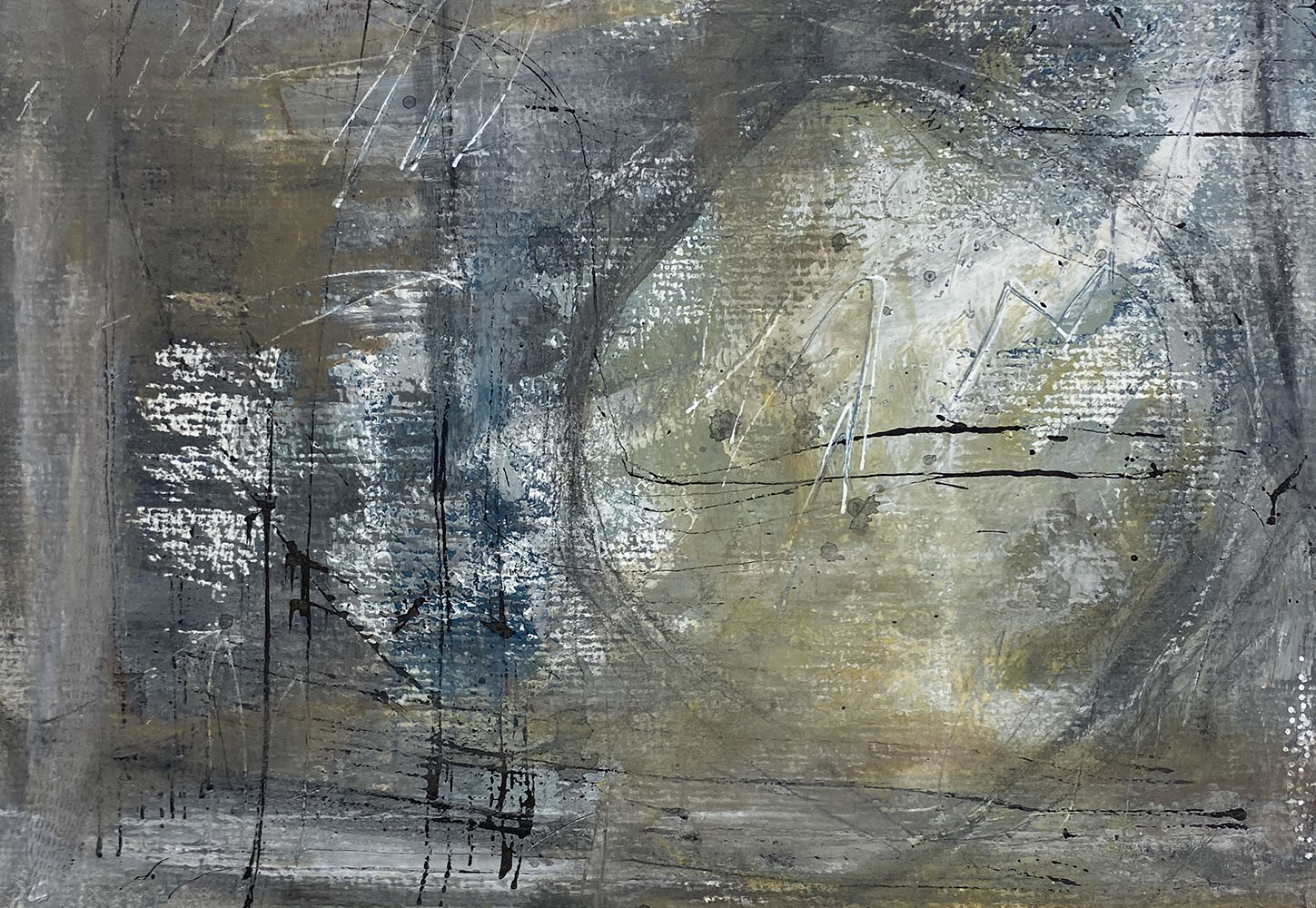 Multi media abstract art for sale by Yasemin Adam