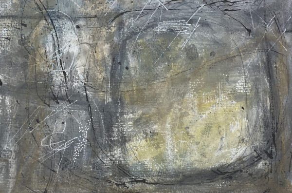 Modern abstract art using mixed media on watercolour paper.