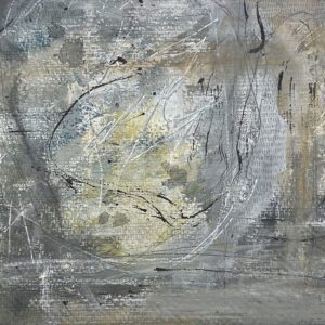 Abstract wall art using mixed media on watercolour paper.